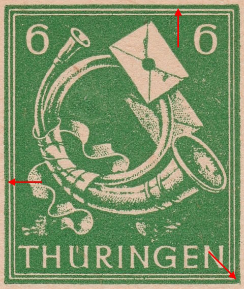 Wertstempel Typ K XXVII<br>normaler Farbauftrag